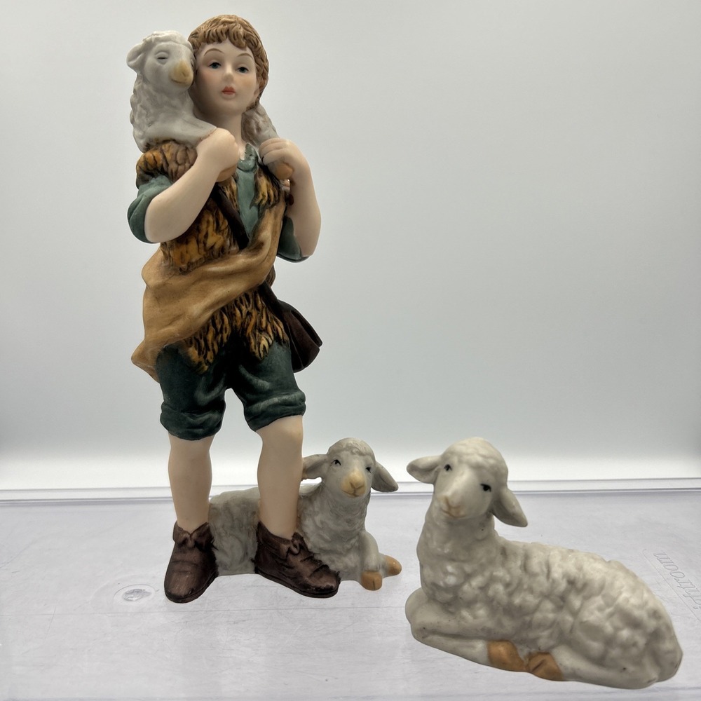 Kirkland Signature‎ Nativity Replacement 75177 Shepherd Boy and Lamb Sheep 6.5"
